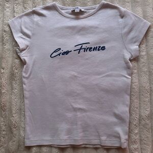 Woman's White Baby Tee